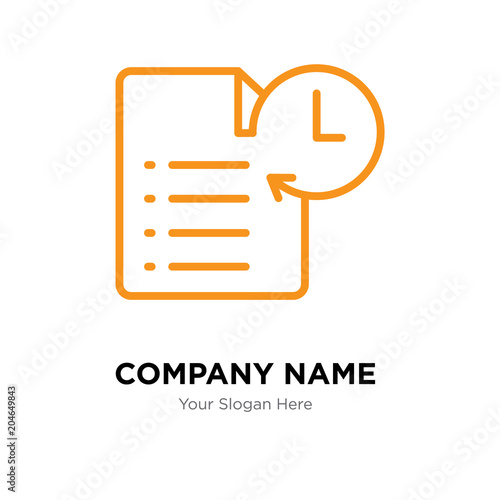 transaction history company logo design template, colorful vector icon for your business, brand sign and symbol