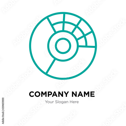 Pie chart company logo design template  colorful vector icon for your business  brand sign and symbol