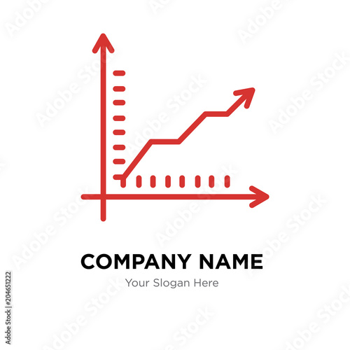 Graph company logo design template, colorful vector icon for your business, brand sign and symbol