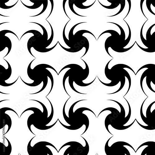 Seamless abstract pattern with a spirals in a black - white colors