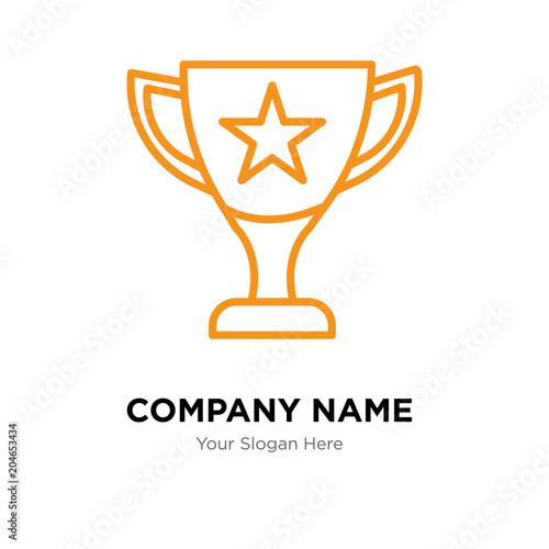 Trophy company logo design template, colorful vector icon for your business, brand sign and symbol
