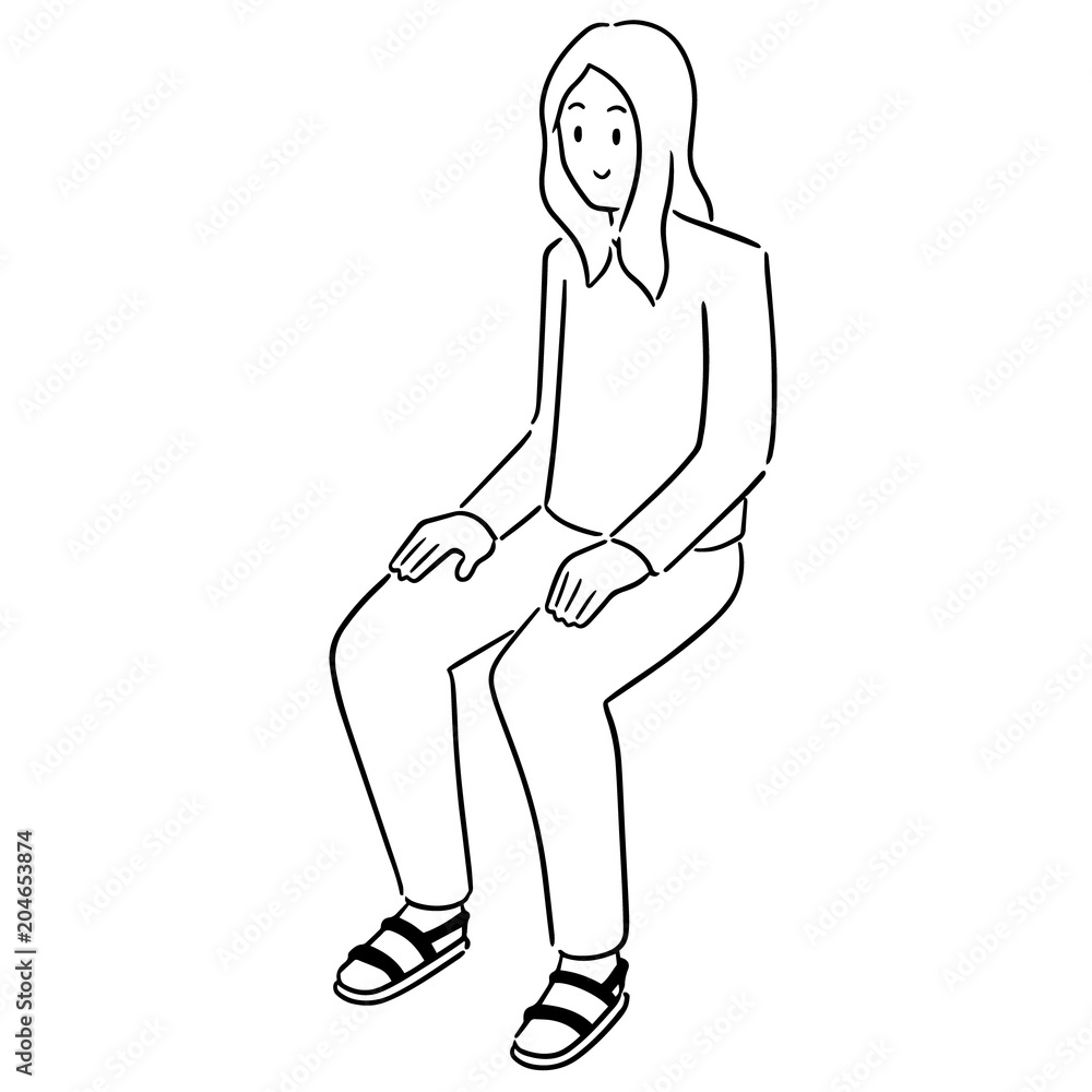 vector of artist sitting vector of artist sitting