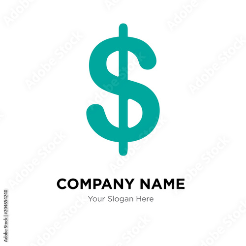 Colombia currency company logo design template, colorful vector icon for your business, brand sign and symbol