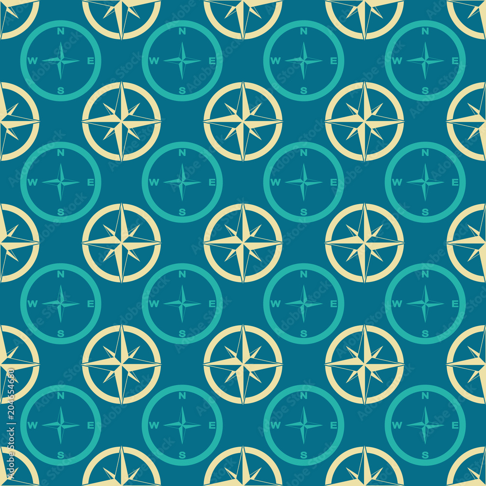 Seamless pattern with compass for your design Seamless pattern with compass for your design