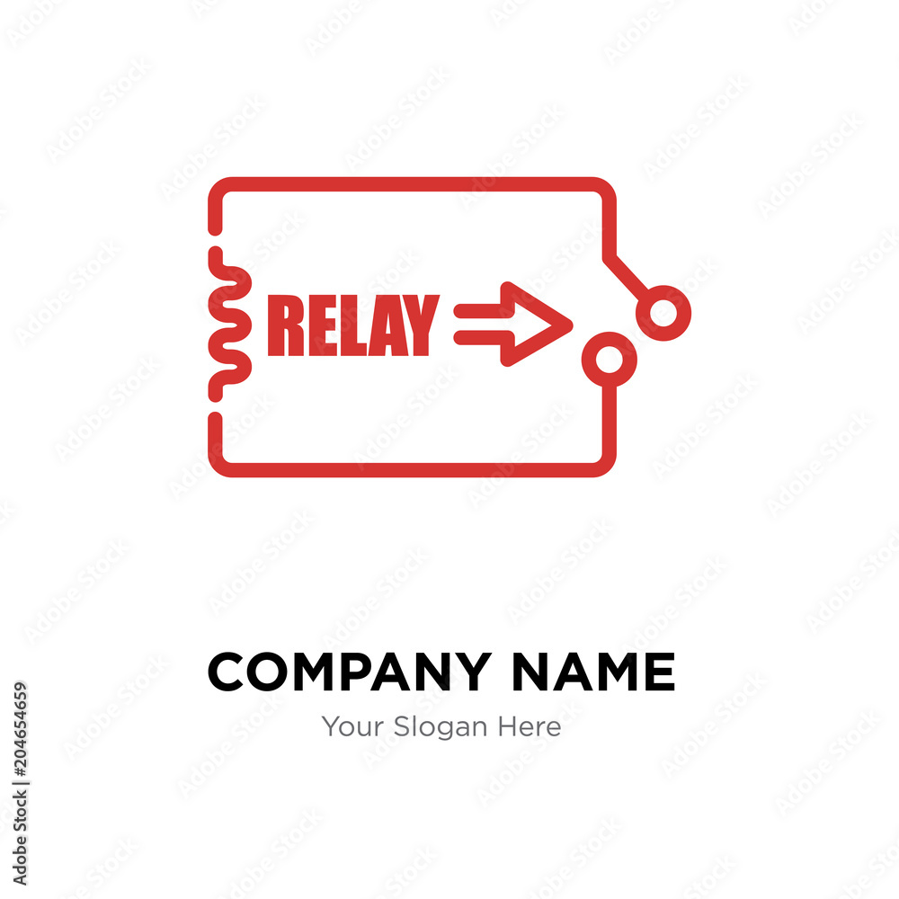 relay company logo design template, colorful vector icon for your