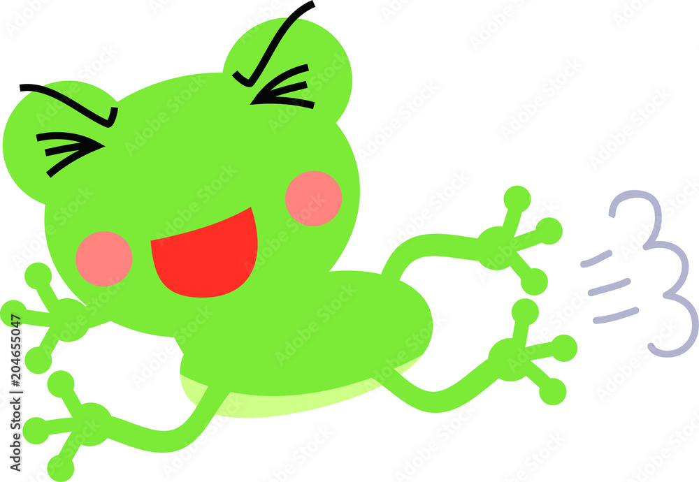 Jumping frog illustration Jumping frog illustration