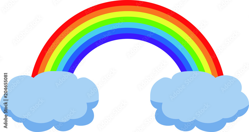 Rainy clouds and rainbow Rainy clouds and rainbow