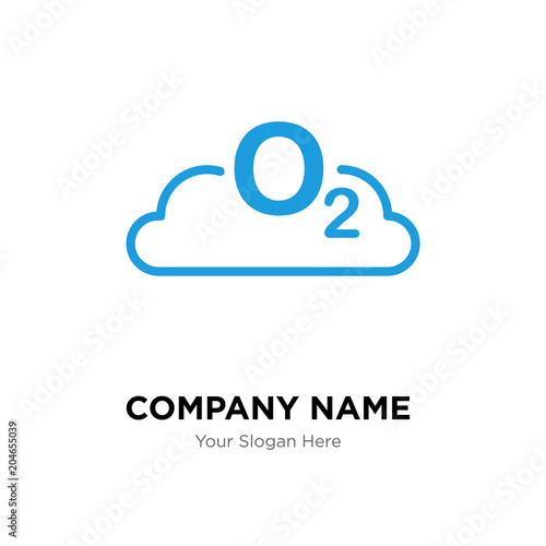 o2 company logo design template, colorful vector icon for your business, brand sign and symbol