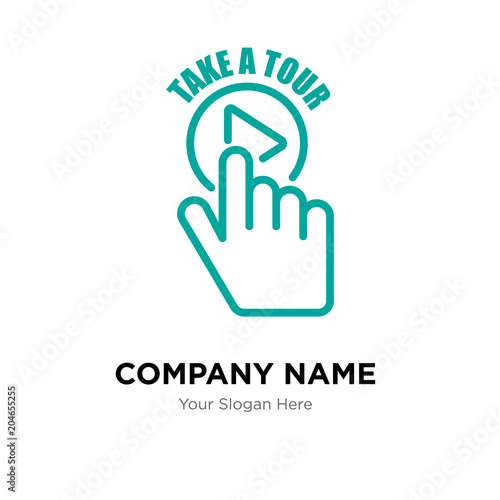 take a tour company logo design template, colorful vector icon for your business, brand sign and symbol
