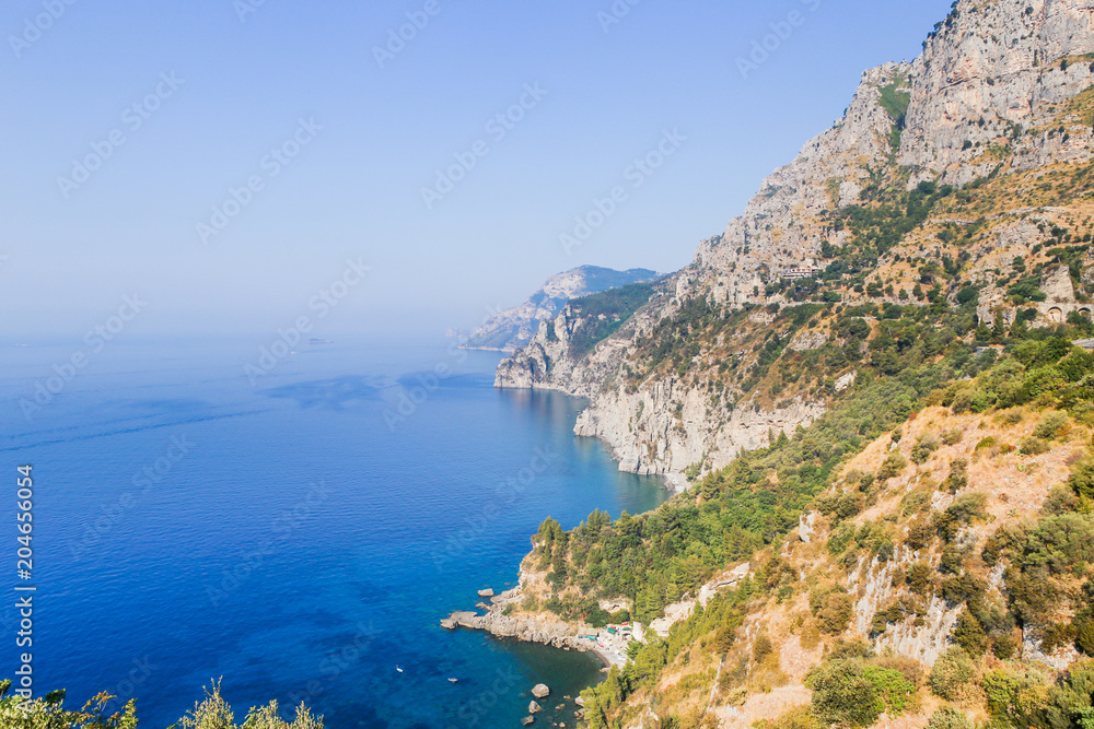 The Amalfi Coast. View from the observation deck near Positano. Italy