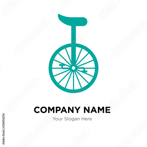 Unicycle company logo design template, colorful vector icon for your business, brand sign and symbol