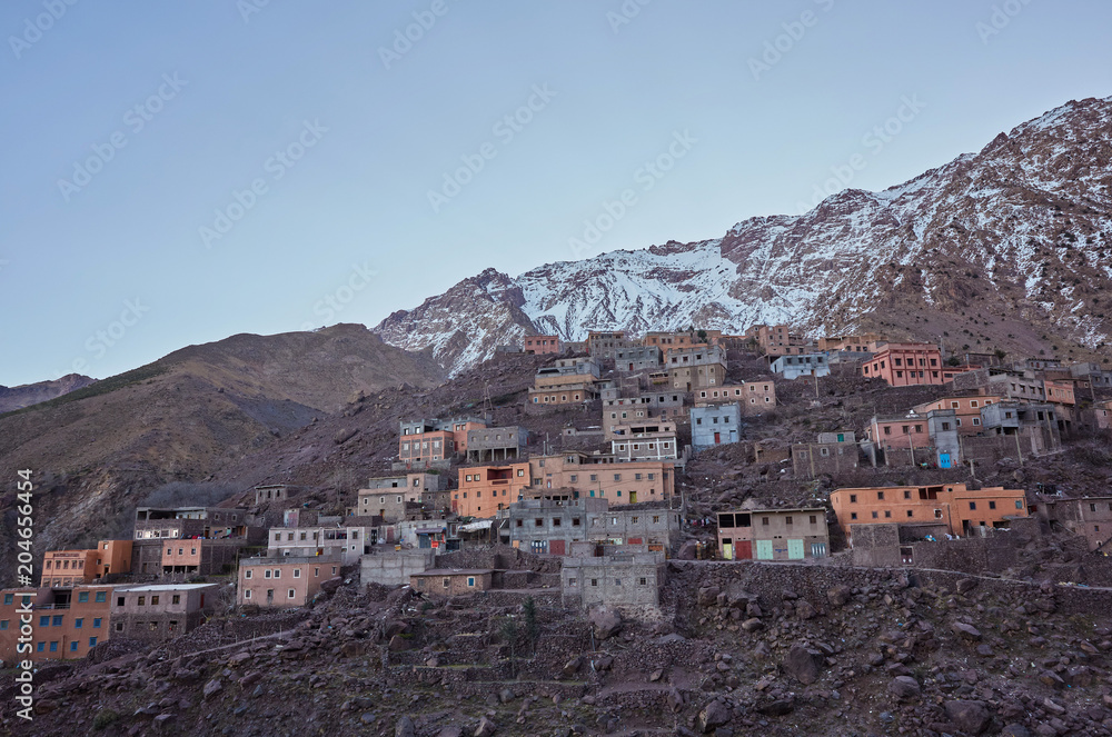 Imlil city in the Atlas Mountains