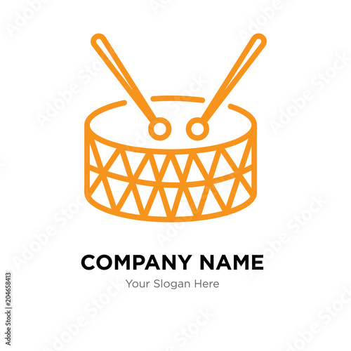 marching band company logo design template, colorful vector icon for your business, brand sign and symbol