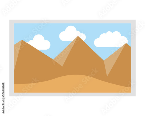 picture landscape work art icon vector illustration design