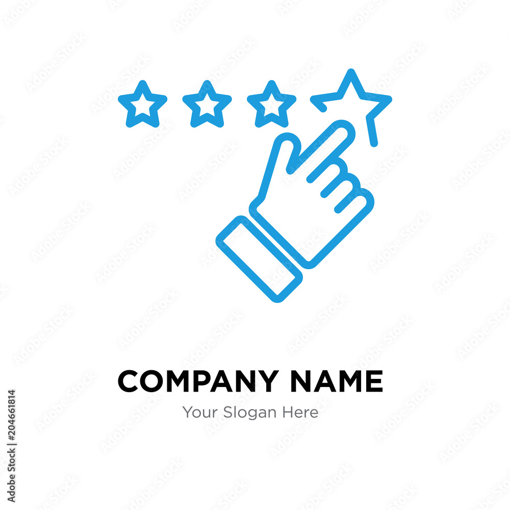 rate us company logo design template, colorful vector icon for your business, brand sign and symbol