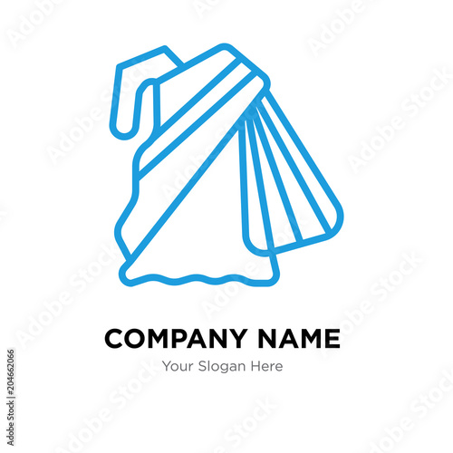 saree company logo design template, colorful vector icon for your business, brand sign and symbol