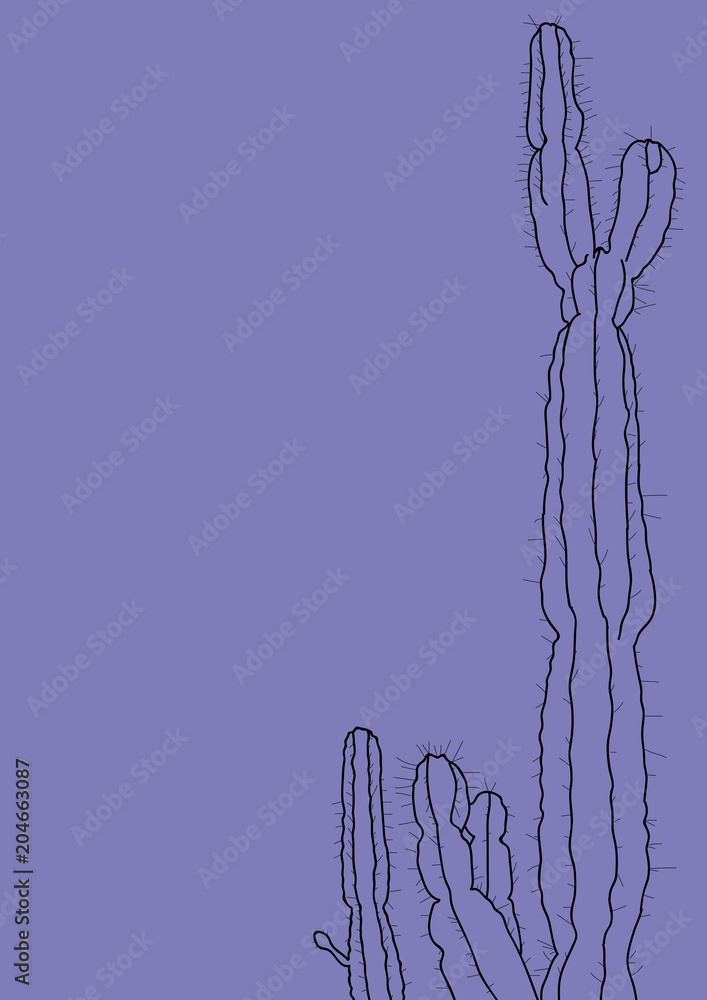 Fototapeta premium cactus illustration
