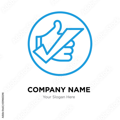 okey company logo design template, colorful vector icon for your business, brand sign and symbol