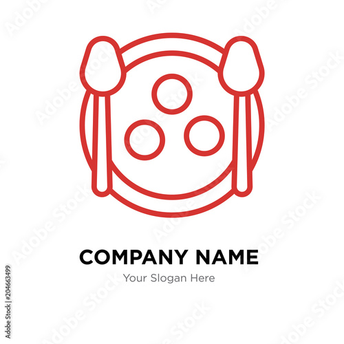 Matzo Ball Soup company logo design template, colorful vector icon for your business, brand sign and symbol