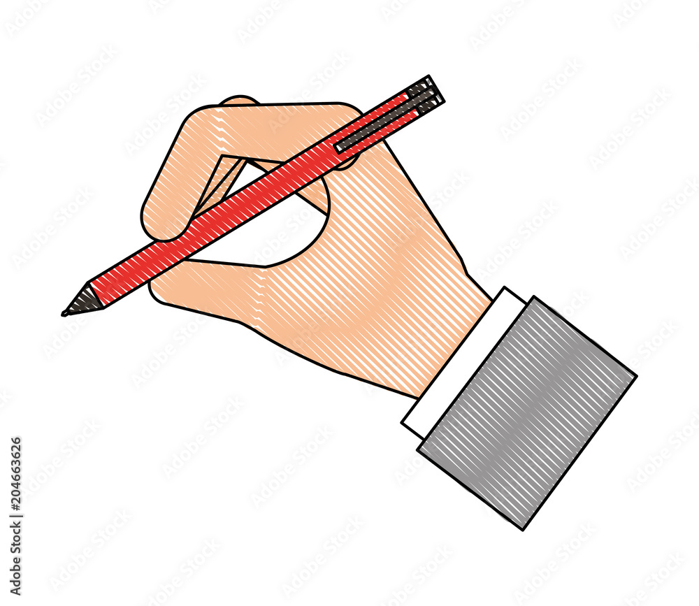 hand writing with pen vector illustration design Stock Vector | Adobe Stock