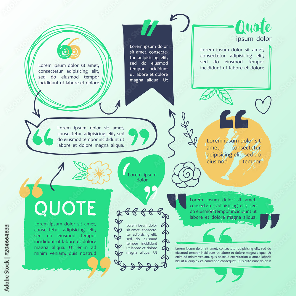 Hand drawing block quote Hand drawing block quote