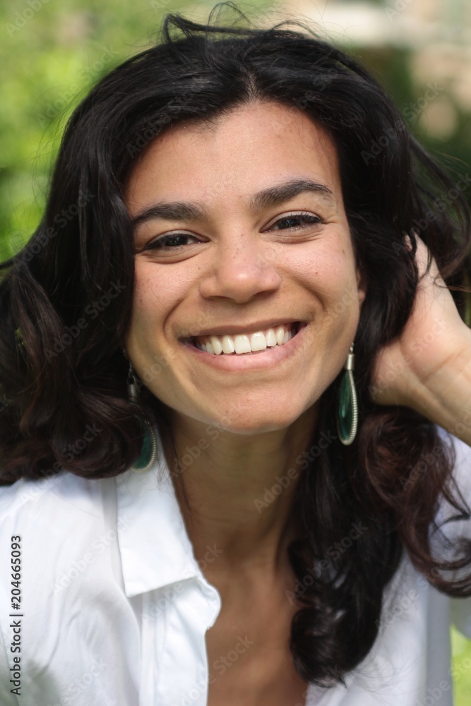 Mixed race woman outside Mixed race woman outside