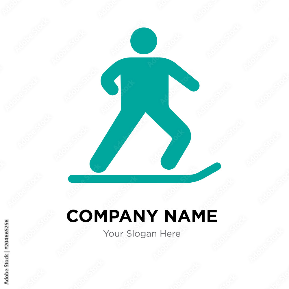 Jumping with ski company logo design template, colorful vector icon for your business, brand sign and symbol Jumping with ski company logo design template, colorful vector icon for your business, brand sign and symbol