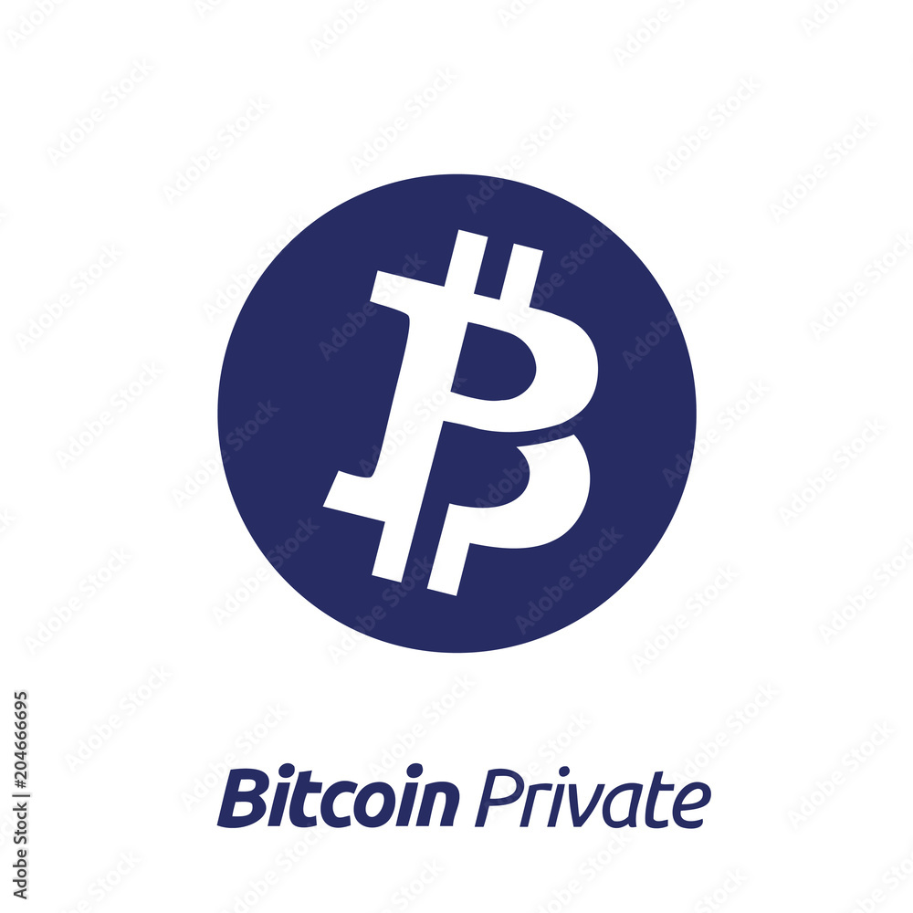 Bitcoin Private Cryptocurrency Coin Sign Isolated Bitcoin Private Cryptocurrency Coin Sign Isolated