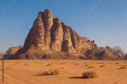 The mountain in Wadi Rum Desert, Jordan.