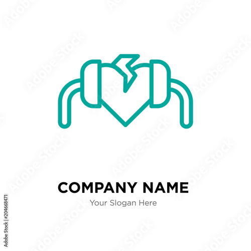defibrillator company logo design template, colorful vector icon for your business, brand sign and symbol