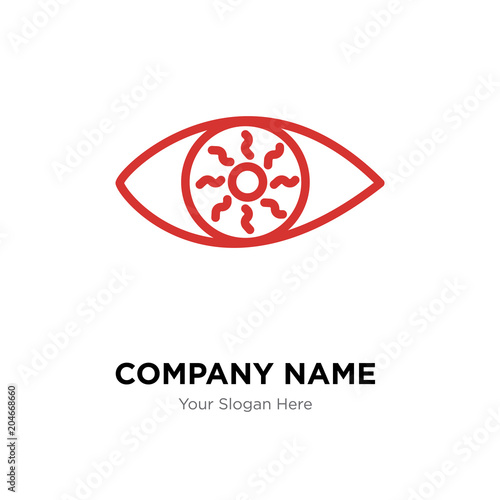 Φωτογραφία bloodshot eye company logo design template, colorful vector icon for your busine