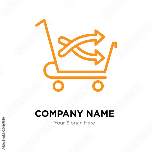 cross sell company logo design template, colorful vector icon for your business, brand sign and symbol