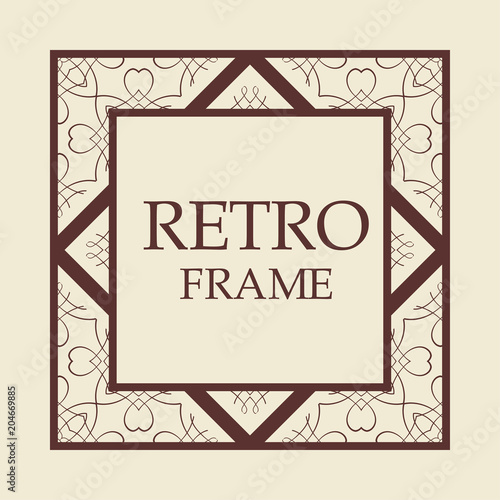 Retro ornamental frame © Artstockstudia