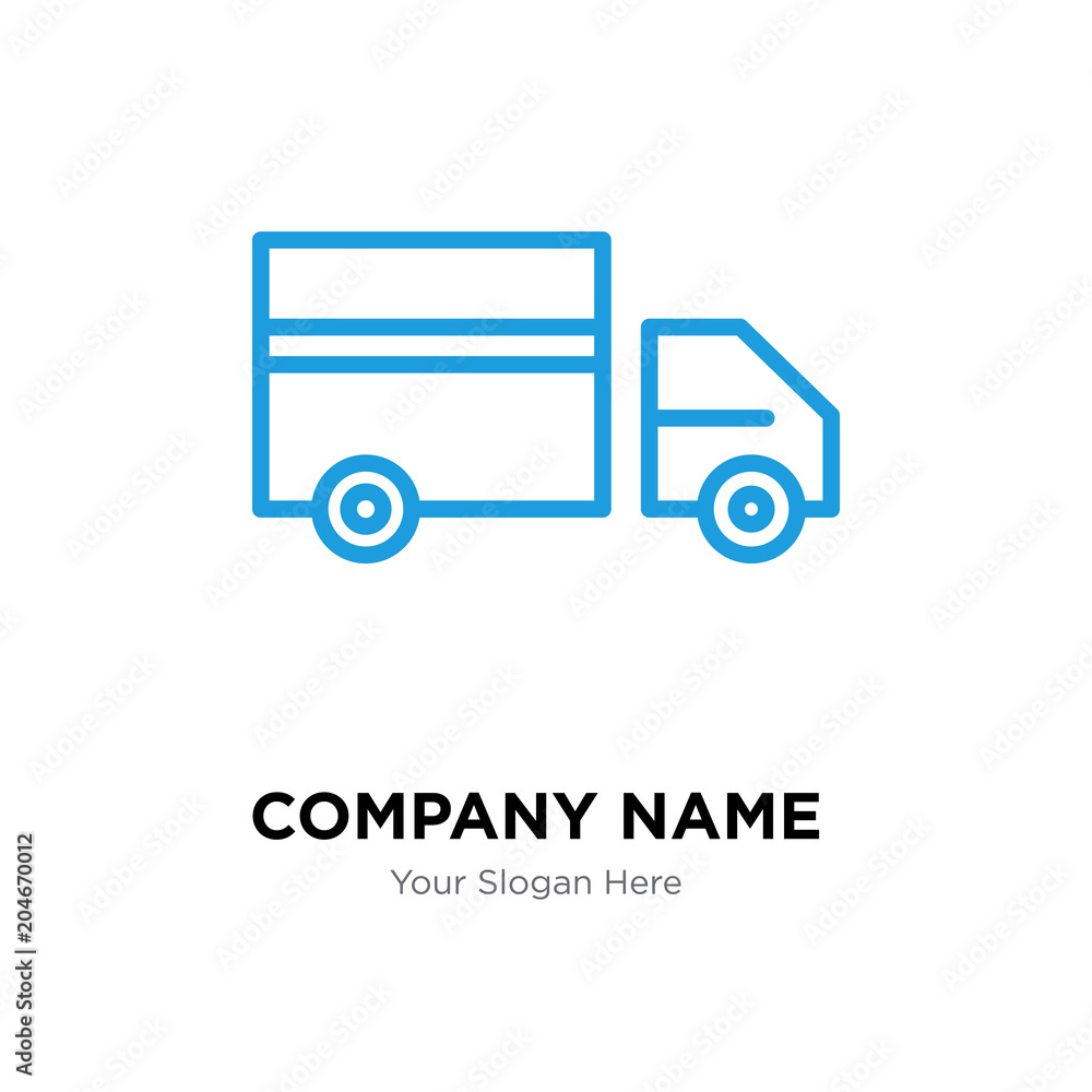 Truck company logo design template, colorful vector icon for your business, brand sign and symbol