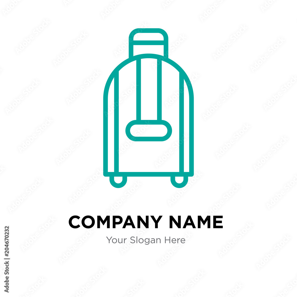 Suitcase company logo design template, colorful vector icon for your business, brand sign and symbol
