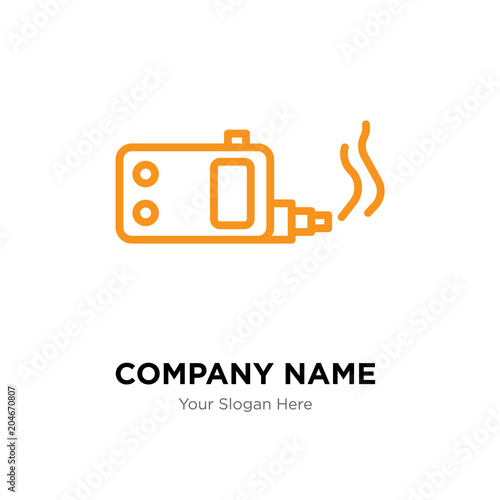 ecig company logo design template, colorful vector icon for your business, brand sign and symbol