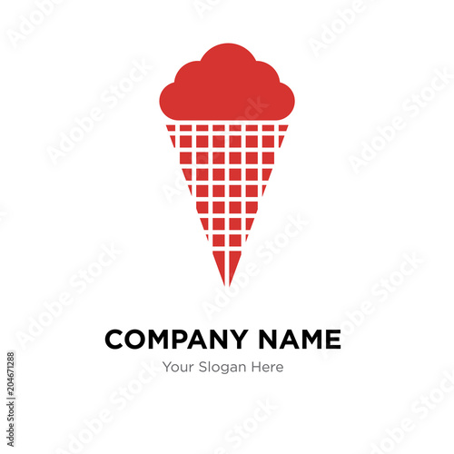Ice cream company logo design template, colorful vector icon for your business, brand sign and symbol