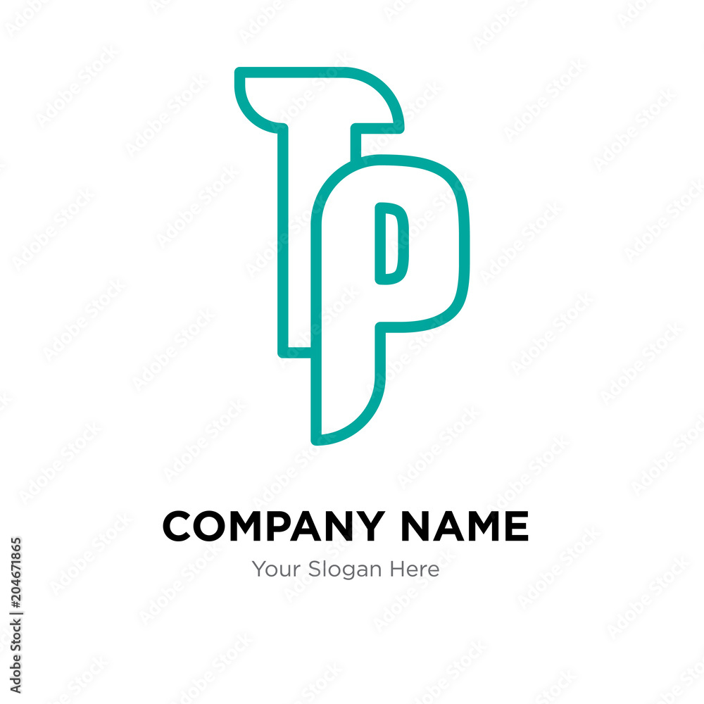 tp company logo design template, colorful vector icon for your business, brand sign and symbol