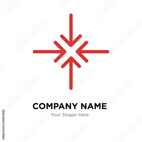 Center align company logo design template, colorful vector icon for your business, brand sign and symbol