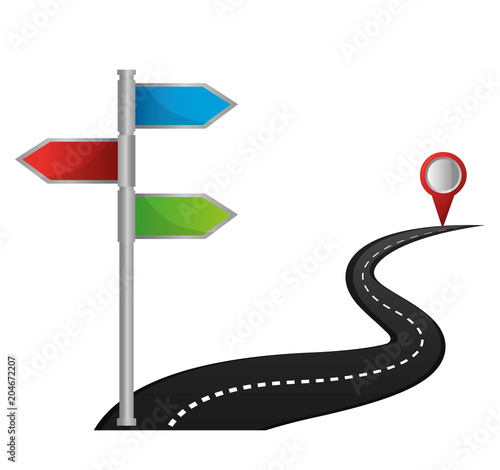 gps navigation route departure arrival destination vector illustration 