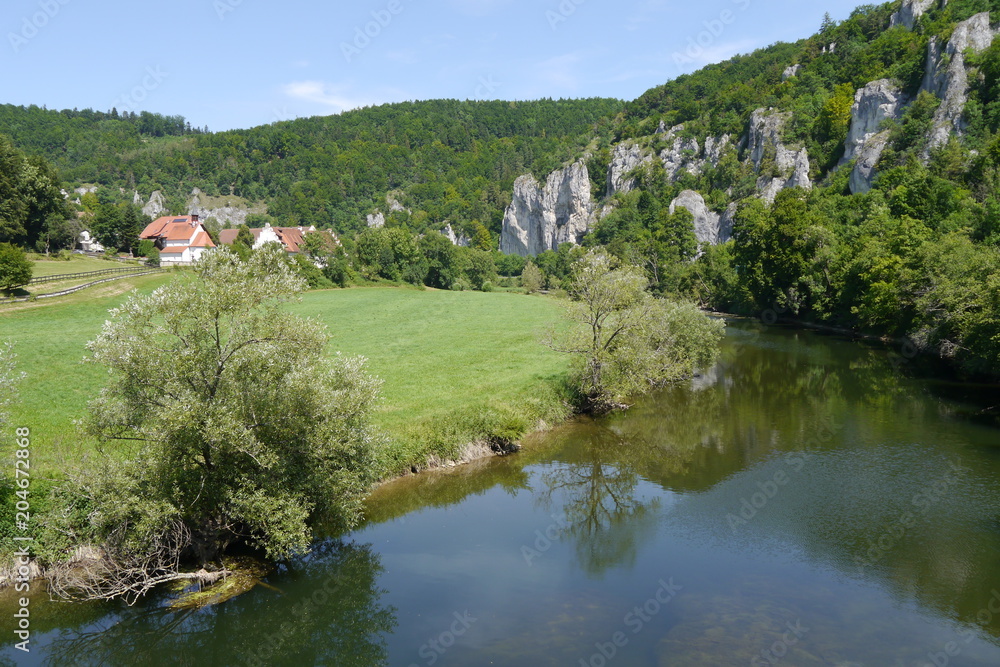 Obraz premium Donau im Donaudurchbruch bei Gutenstein.