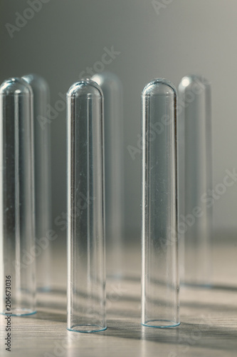 glass tubes on the table