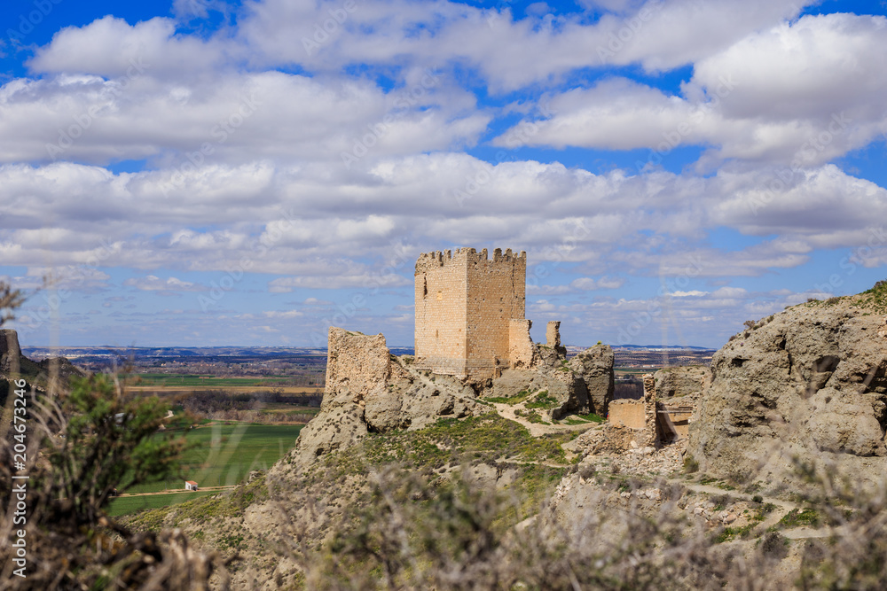 Oreja castle in Castilla la Mancha near Aranjuez  Madrid city Spain. Oreja is an abandoned village in spain. With his beautiful castle it is a good travel from Aranjuez the nearly city.