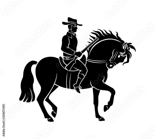 cowboy on horseback