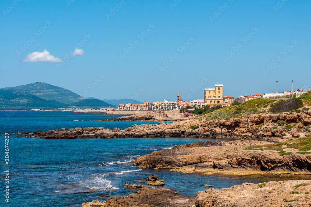 Lanscape of the city of Alghero - Sardinia