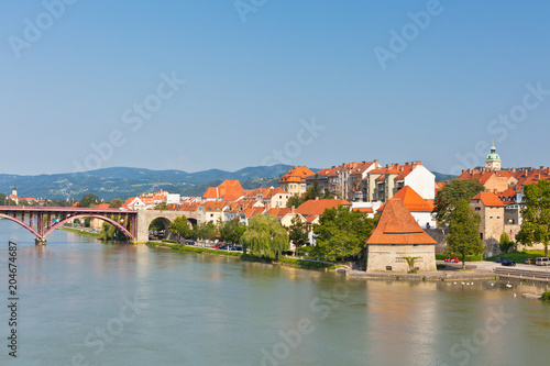 Maribor city embankment photo