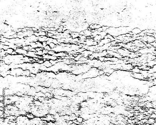 Abstract grunge black and white distressed texture old concrete wall vector image for your design.