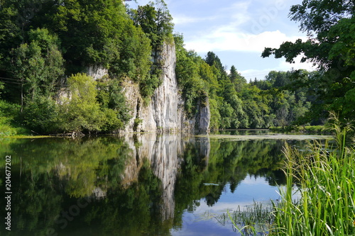 Felsen an der Donau in Gutenstein photo