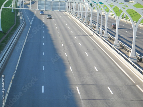 motorway in a sunny city