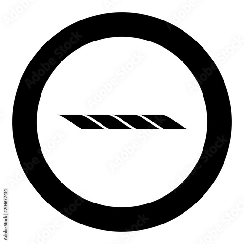 Rope icon black color vector illustration simple image
